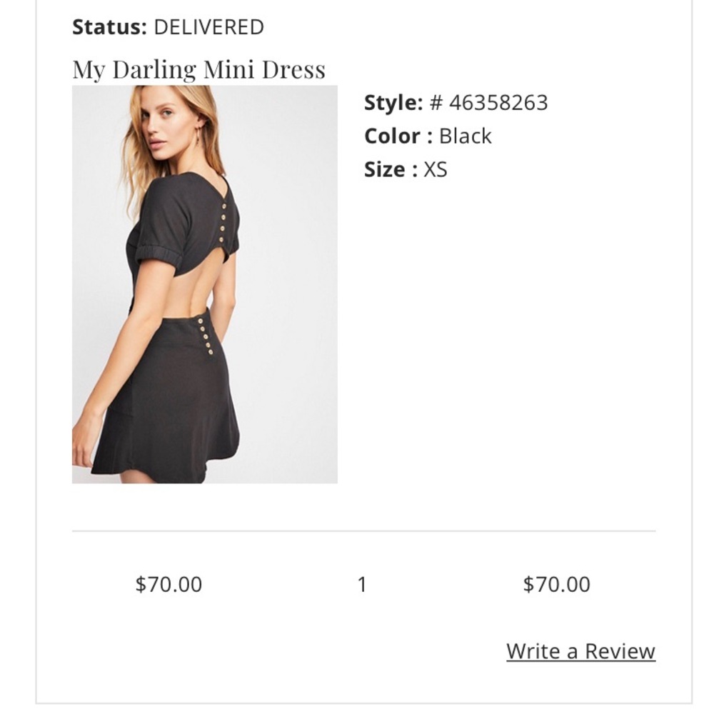 Free people open back dress